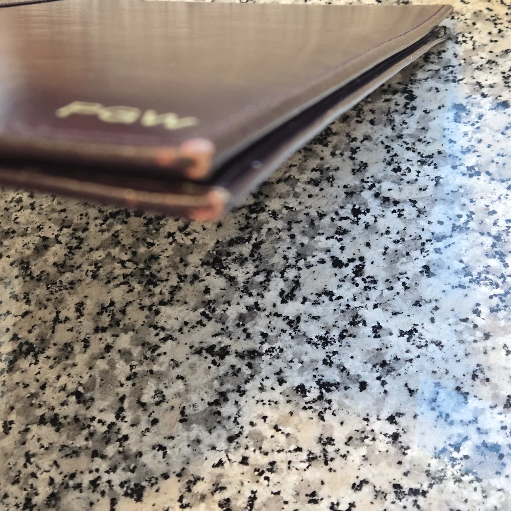 ​Vintage Burgundy Leather Portfolio / Padfolio - Monogrammed 